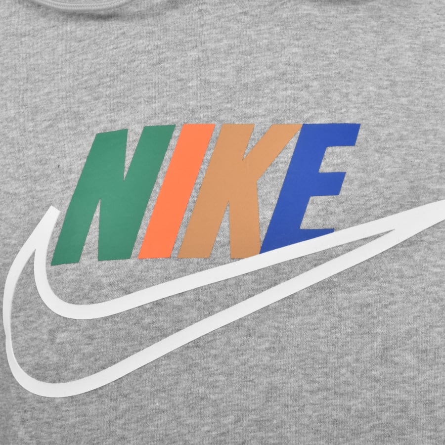 Nike swoosh logo hoodie grey 2025
